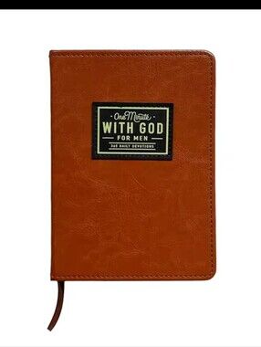 One Minute with God for Men 365 Daily Devotions Brown Faux Leather Book NWT
